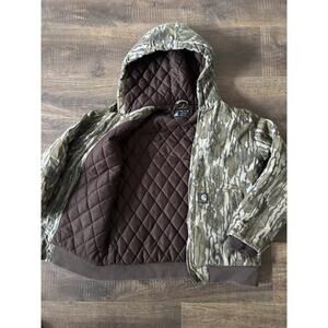 Vintage Carhartt Youth L Mossy Bottom land Camo Hooded Hunting Outdoor Jacket
